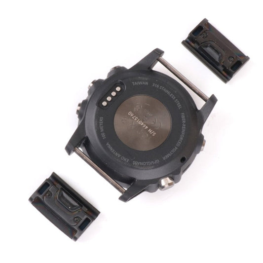2Pcs/Pair Metal Watchband Connectors for Garmin Fenix 5 - Black