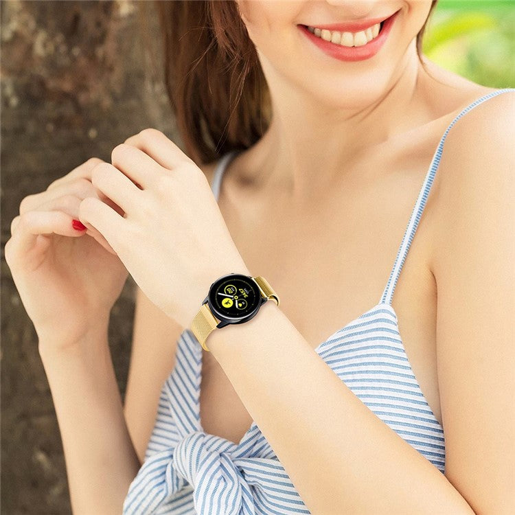 Milanese Mesh Stainless Steel Magnetic Watch Strap for Samsung Galaxy Watch Active SM-R500 - Gold