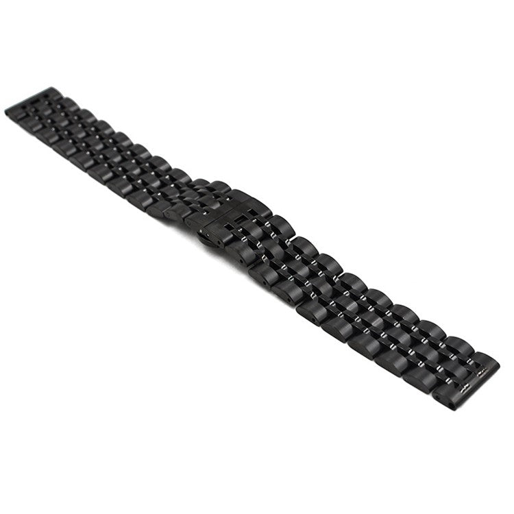 22mm Butterfly Buckle Stainless Steel Watch Band Strap for Samsung Galaxy Watch 46mm - Black