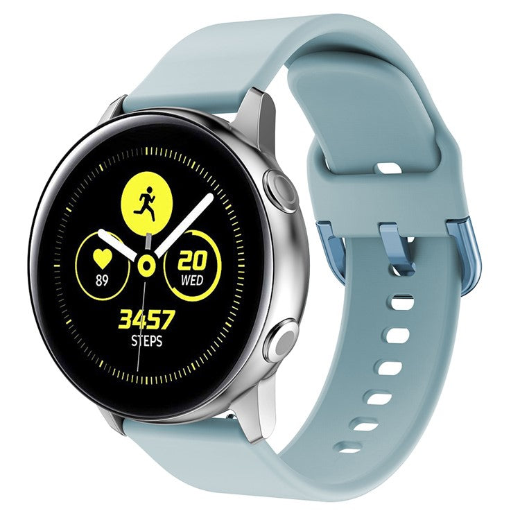 20mm Soft Silicone Watch Band for Samsung Galaxy Watch Active SM-R500, Replacement Watch Strap - Baby Blue