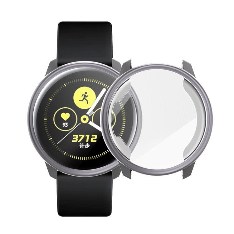 Electroplating Soft TPU Protection Case Cover for Samsung Galaxy Watch Active - Grey