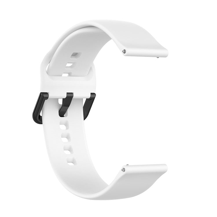 20mm Silicone Smart Watch Band for Samsung Galaxy Watch4 Classic 46mm 42mm / Galaxy Watch4 44mm 40mm / Galaxy Watch Active R500 - White