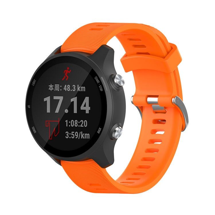 20mm Silicone Watch Strap for Garmin Forerunner 245 Smart Watch Band Replacement - Orange