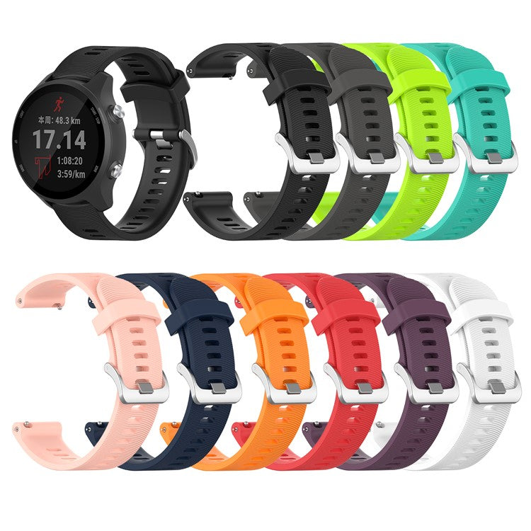 20mm Silicone Watch Strap for Garmin Forerunner 245 Smart Watch Band Replacement - Orange