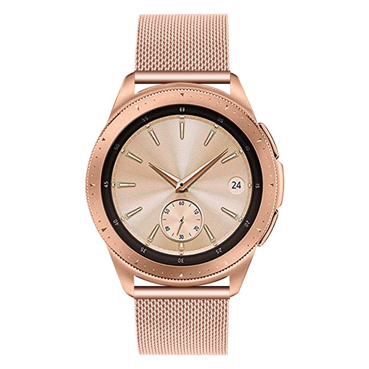 22mm Milanese Stainless Steel Fine Mesh Smart Watch Strap for Samsung Galaxy Watch 46mm - Rose Gold