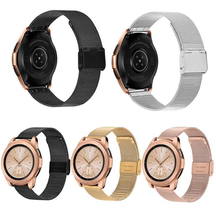 22mm Milanese Stainless Steel Fine Mesh Smart Watch Strap for Samsung Galaxy Watch 46mm - Rose Gold