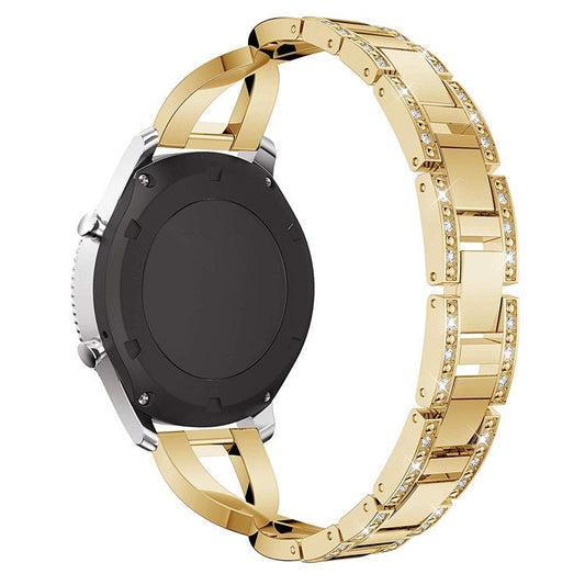 22mm Diamond Decor Stainless Steel Smart Watch Band for Samsung Gear S3 Classic/Frontier/Gear 2 R380 etc - Gold
