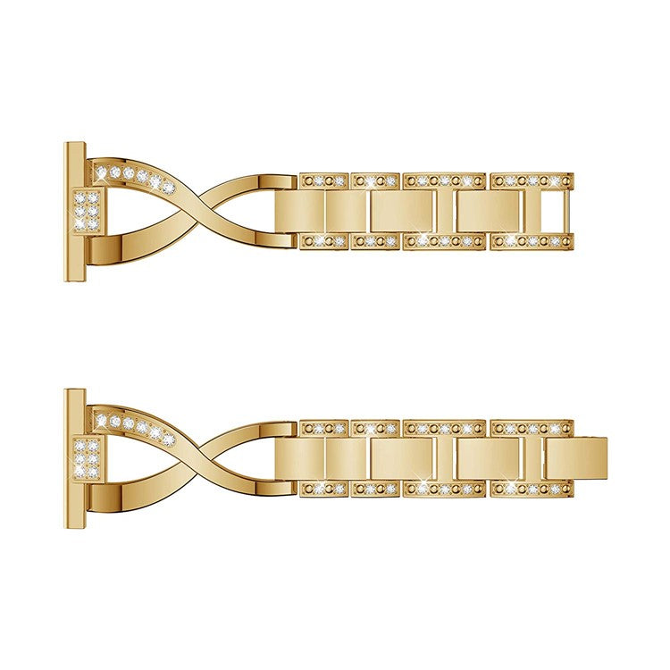 22mm Diamond Decor Stainless Steel Smart Watch Band for Samsung Gear S3 Classic/Frontier/Gear 2 R380 etc - Gold