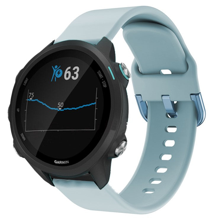 20mm Silicone Smart Watch Band for Garmin Forerunner 245 - Baby Blue