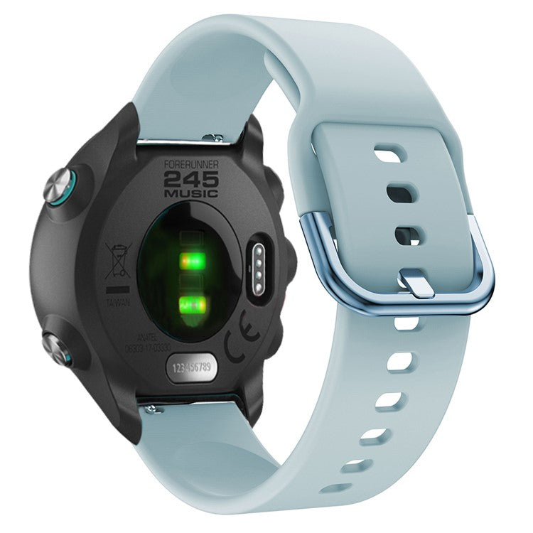 20mm Silicone Smart Watch Band for Garmin Forerunner 245 - Baby Blue