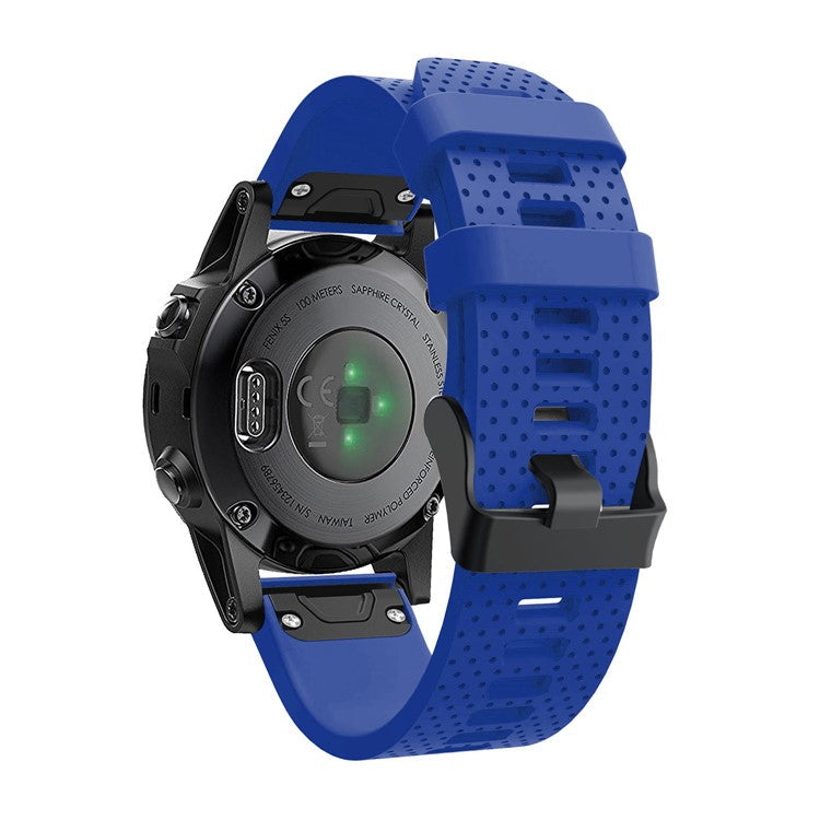 Stylish Silicone Sport Watch Band with Black Buckle for Garmin Fenix 5S Plus - Baby Blue
