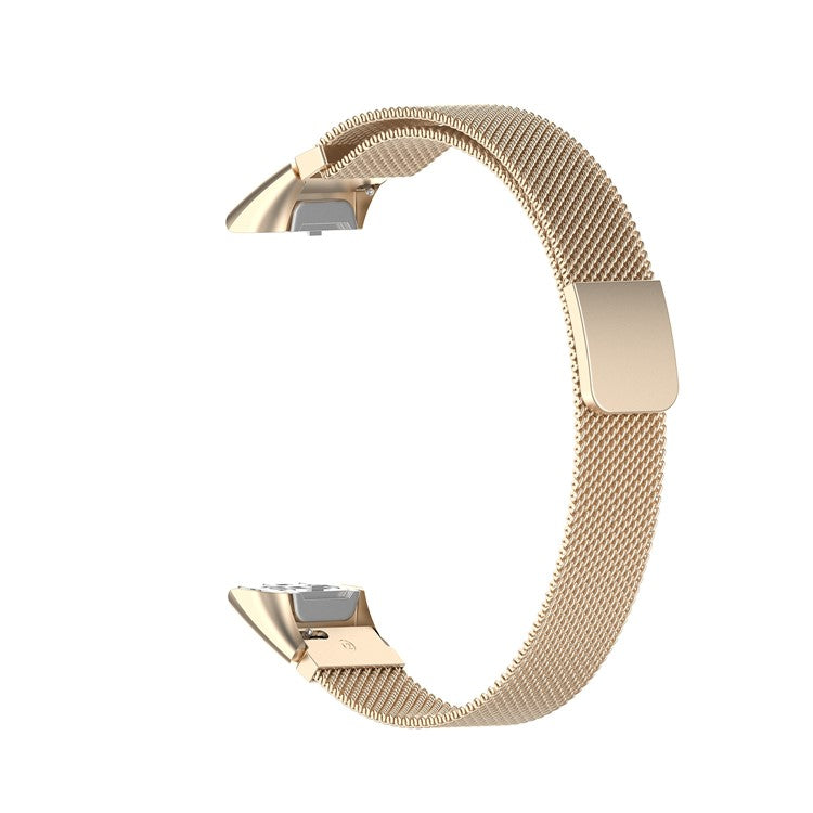 Milanese Fine Mesh Stainless Steel Magnetic Smart Watch Replacement Strap for Samsung Galaxy Fit SM-R370 - Gold
