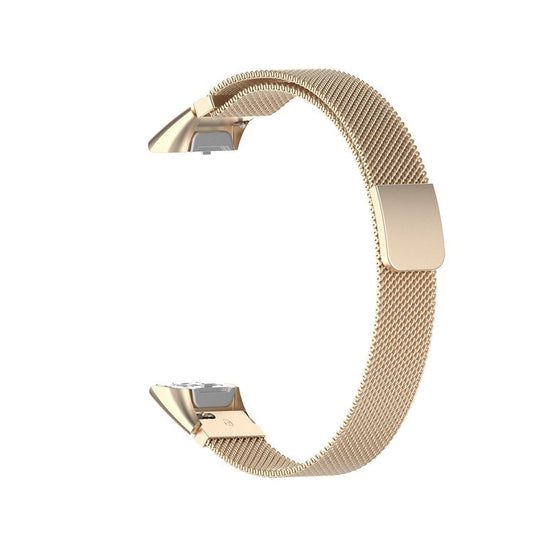 Milanese Fine Mesh Stainless Steel Magnetic Smart Watch Replacement Strap for Samsung Galaxy Fit SM-R370 - Gold