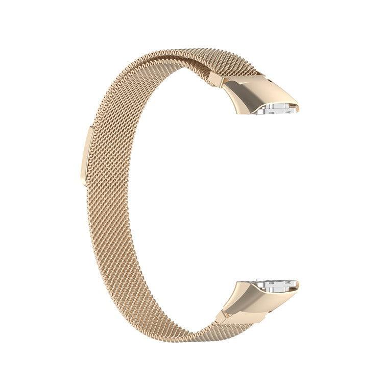 Milanese Fine Mesh Stainless Steel Magnetic Smart Watch Replacement Strap for Samsung Galaxy Fit SM-R370 - Gold