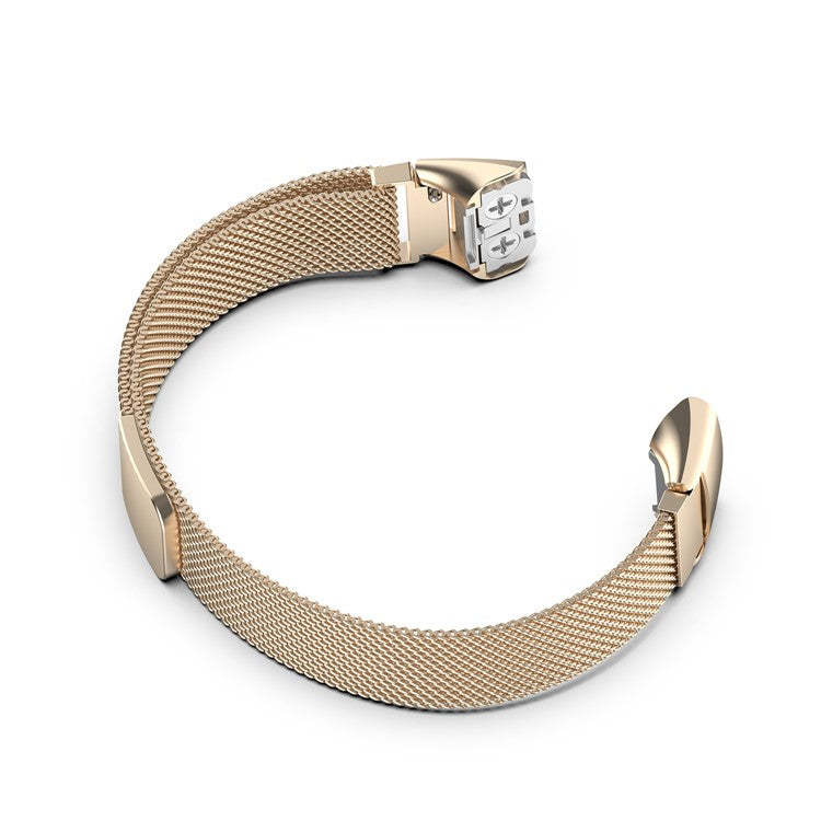 Milanese Fine Mesh Stainless Steel Magnetic Smart Watch Replacement Strap for Samsung Galaxy Fit SM-R370 - Gold