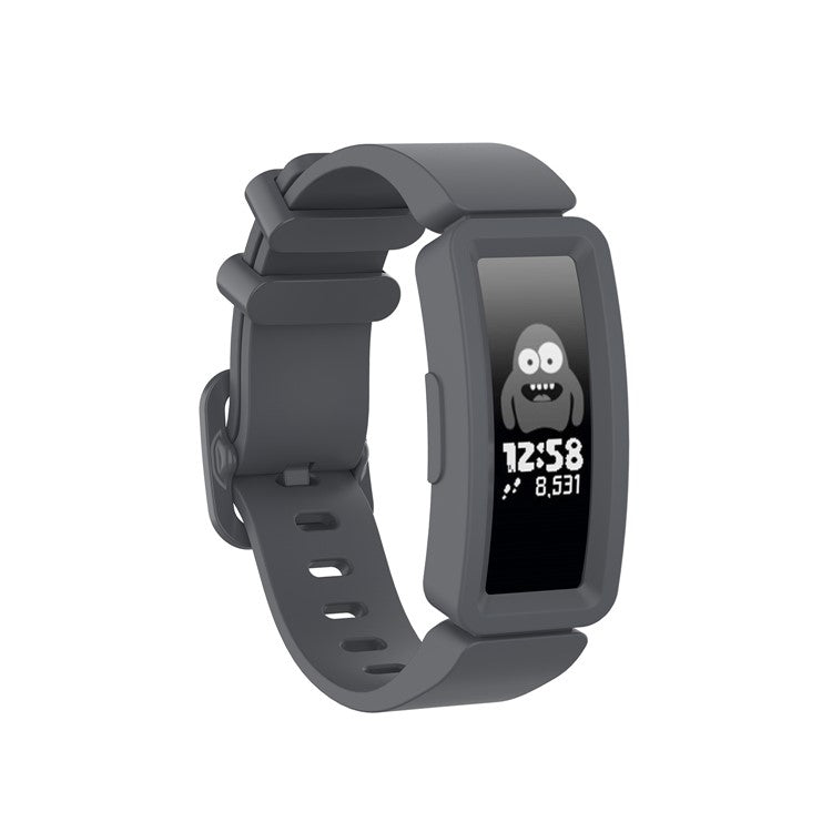 For Fitbit Ace 2/Inspire/Inspire HR Silicone Smart Watch Band Replacement Wrist Strap - Grey