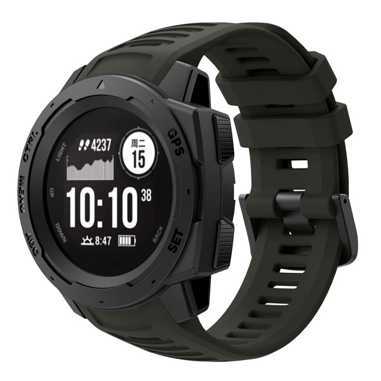 Silicone Watch Band Strap Replacement for Garmin Instinct - Grey