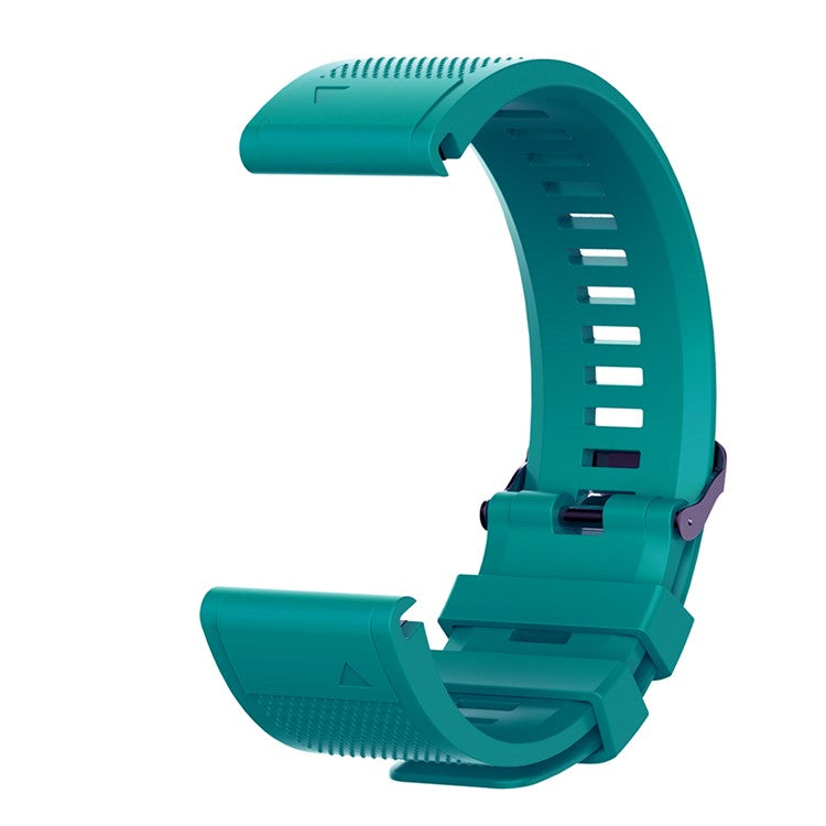 For Garmin Forerunner 935/Fenix 5/5 Plus Silicone Smart Watch Band Replacement Strap 22m - Dark Green