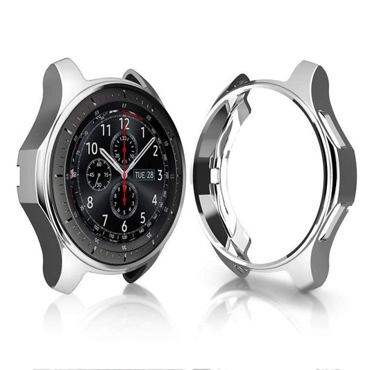 Electroplating Soft TPU Case for Samsung Gear S3 Frontier/Classic/Galaxy Watch 46mm - Silver