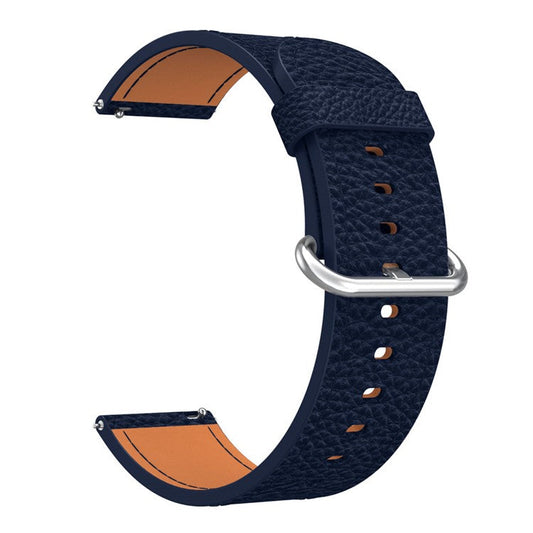 22mm Classic Buckle Genuine Leather Smart Watch Band for Samsung Galaxy Watch 46mm/Gear S3 Classic/Gear S3 Frontier - Dark Blue