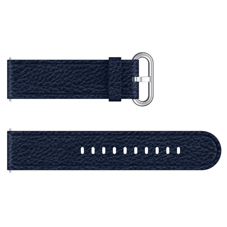 22mm Classic Buckle Genuine Leather Smart Watch Band for Samsung Galaxy Watch 46mm/Gear S3 Classic/Gear S3 Frontier - Dark Blue