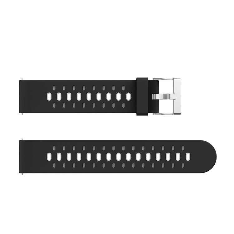 20mm Dual-colors Silicone Smart Watch Replacement Strap for Samsung Galaxy Watch Active SM-R500NZKAXAC - Black/Grey