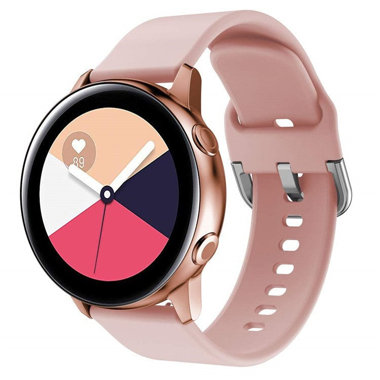 20mm Square Buckle Silicone Smart Watch Band Strap for GarminMove Luxe/Move Style/Move 3 - Pink