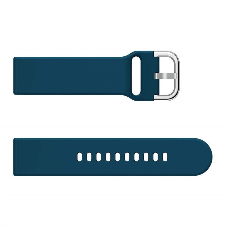 20mm Silicone Wrist Strap Replacement for Samsung Galaxy Watch4 Classic 46mm 42mm/Watch4 44mm 40mm/Garmin Move Luxe/Move Style/Move 3/Move Venu - Dark Blue