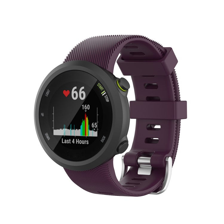 Comfortable Silicone Smart Watch Band Strap Replacement for Garmin Forerunner 45 - Purple