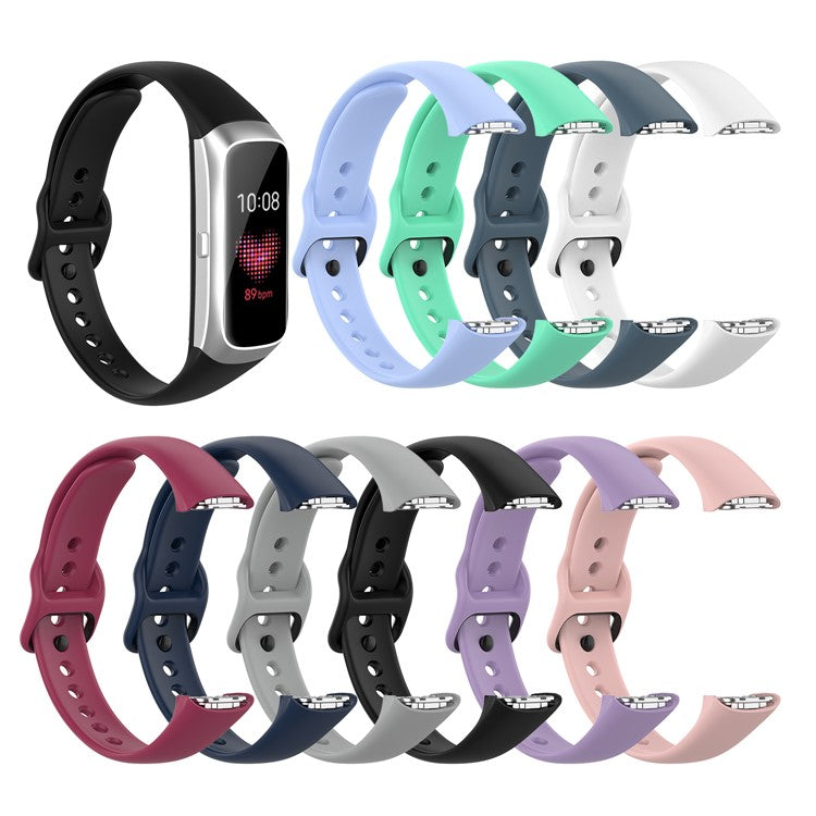 Silicone Wrist Strap Smart Watch Band Replacement for Samsung Galaxy Fit SM-R370 - Black