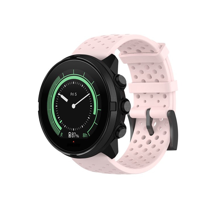 For Suunto Spartan Sport Wrist HR Baro/Suunto 9/D5I 24mm Silicone Watchband Replacement Smart Watch Strap - Pink