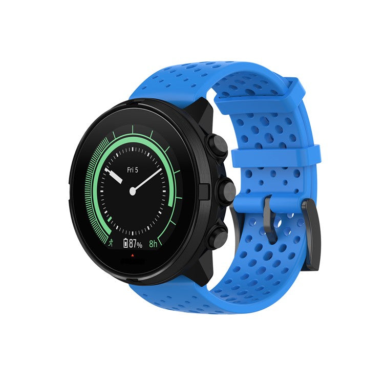 For Suunto Spartan Sport Wrist HR Baro/Suunto 9/D5I 24mm Silicone Watchband Replacement Smart Watch Strap - Blue