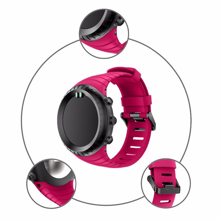 Silicone Replacement Smart Watch Band for Suunto Core - Rose