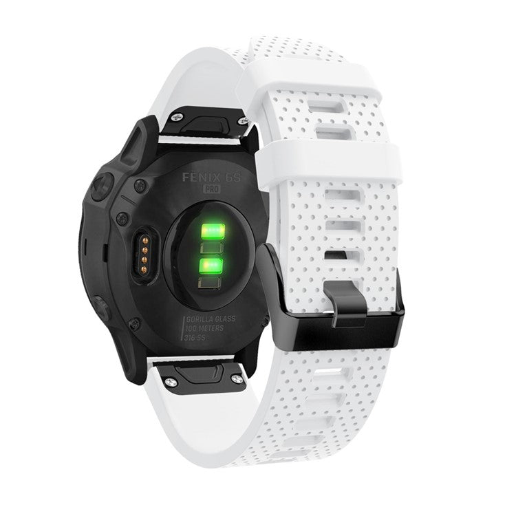 Silicone Smart Watch Replacement Strap for Garmin Fenix 6S - White
