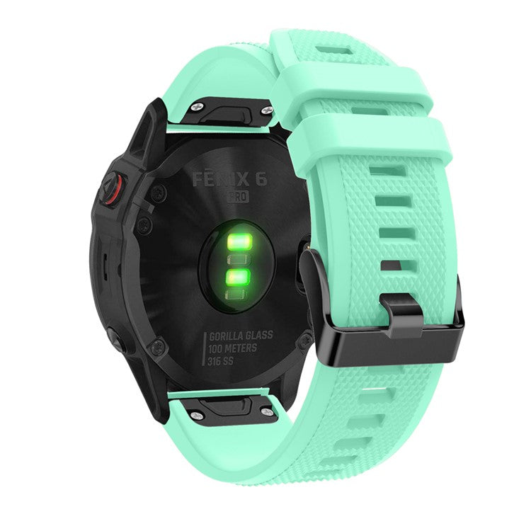 Silicone Smart Watch Band Replacement for Garmin Fenix 5 - Cyan