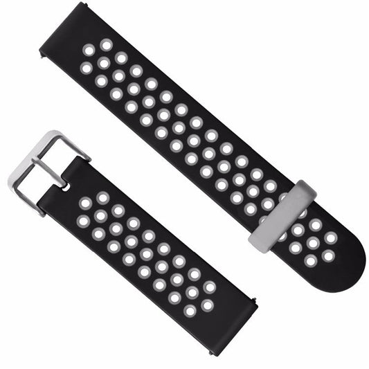 20mm Two-color Silicone Wrist Strap for Huami Amazfit GTS - Black / Grey