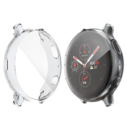 All-round Protective Electroplating TPU Watch Cover for Samsung Galaxy Watch Active 2 44mm - Transparent
