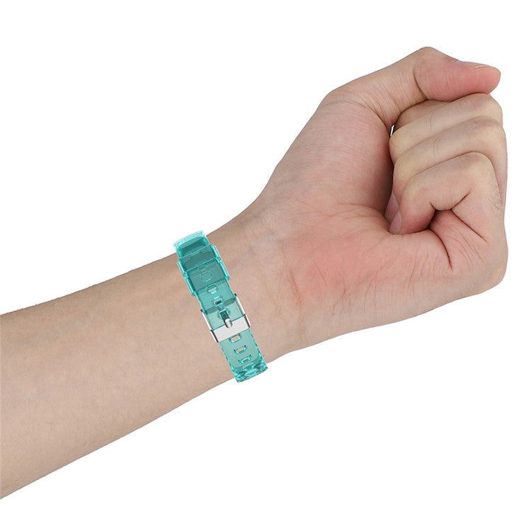 Transparent TPU Watch Case Protector + Adjustable Watch Band for Fitbit Luxe/Inspire HR/Ace 2 3 - Transparent Yellow