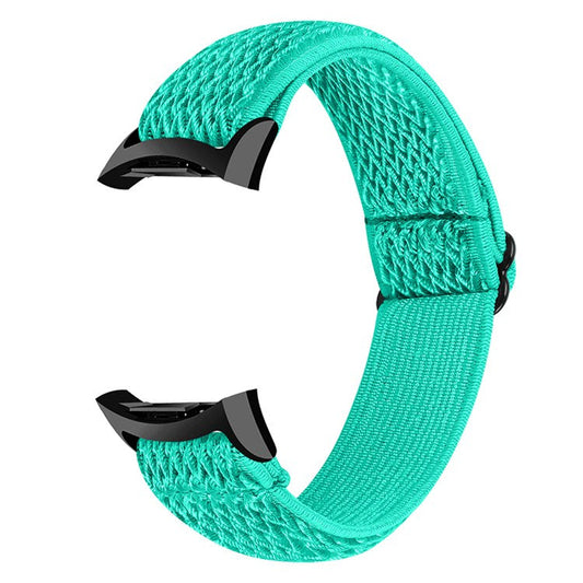 For Samsung Gear Fit2 SM-R360 Nylon Woven Watch Strap Replacement Adjustable Wrist Band - Mint Green