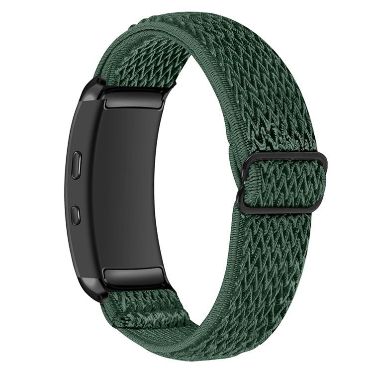 For Samsung Gear Fit2 SM-R360 Nylon Woven Watch Strap Replacement Adjustable Wrist Band - Army Green