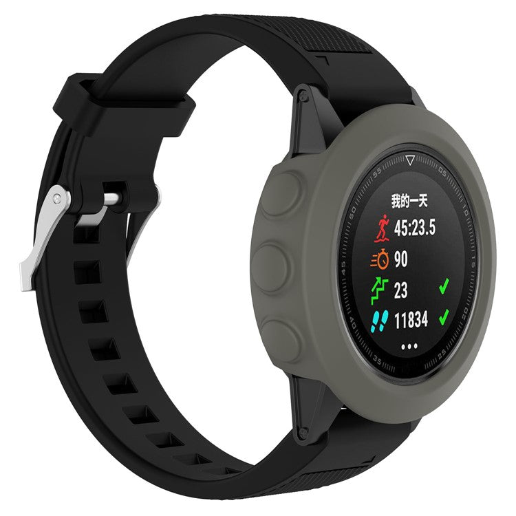 Anti-aging Protective Silicone Cover for Garmin Fenix5X/5X Plus - Grey