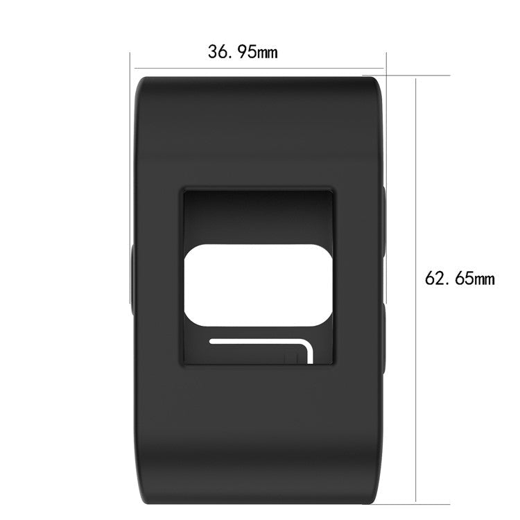 Anti-aging Flexible Protective Silicone Case Cover for Fitbit Surge - Black