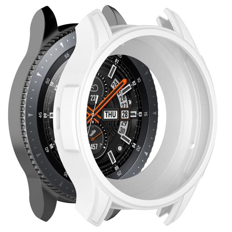 Silicone Smart Watch Protective Cover for Samsung Gear S3 Frontier / Galaxy Watch 46mm - White