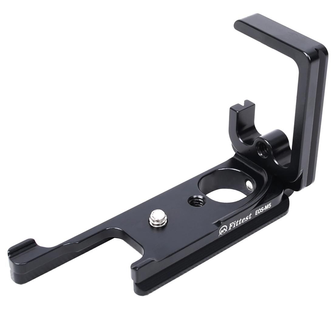 FITTEST LB-EOS-M5  Vertical Shoot Quick Release L Plate Bracket Base Holder for Canon EOS M5 Camera Metal Ballhead (Black)