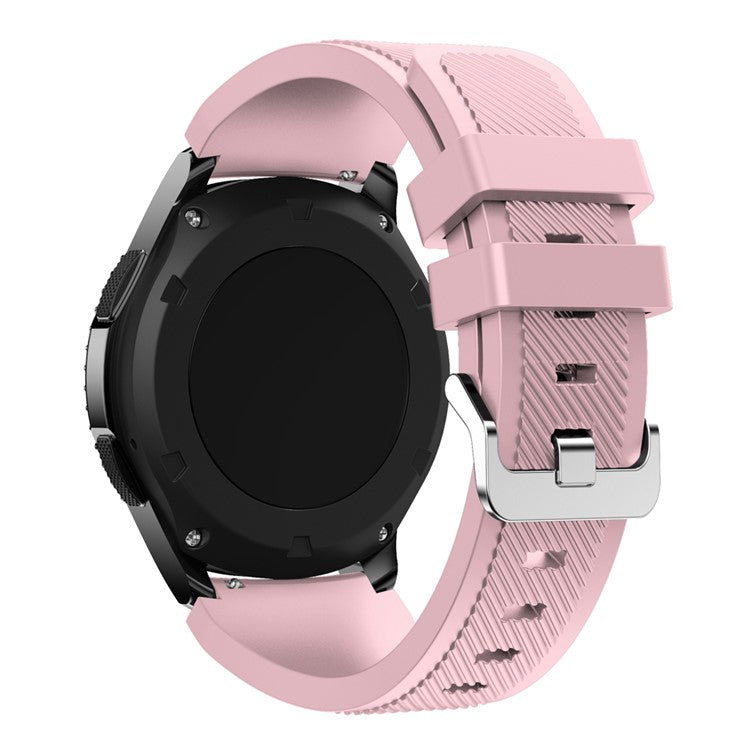 22mm Soft Silicone Sports Watch Strap Wrist Band Replacment for Samsung Gear S3 Frontier / S3 Classic - Pink