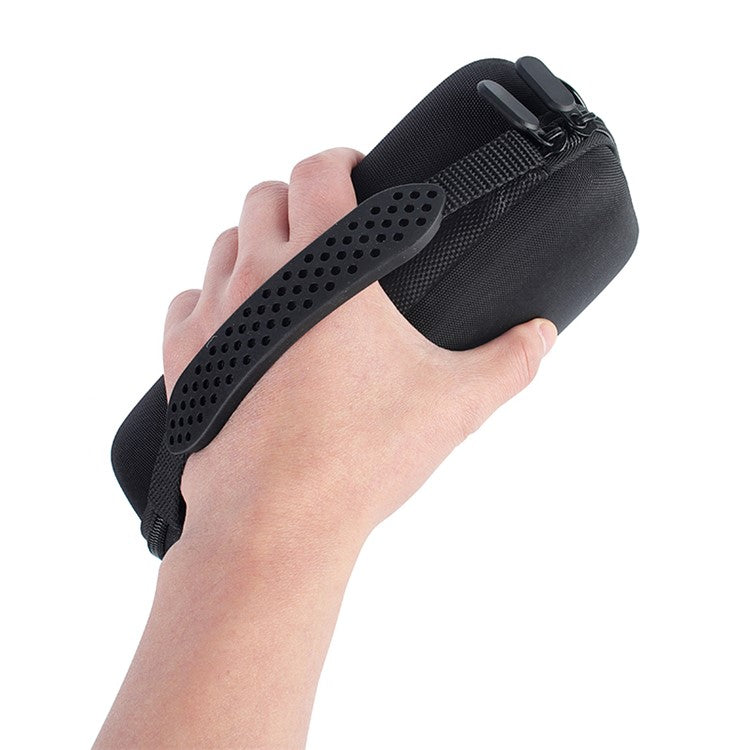 For Bose SoundLink Flex Shockproof Storage Box Dustproof Wear-resistant Speaker Storage Case Bag with Shoulder Strap - Black