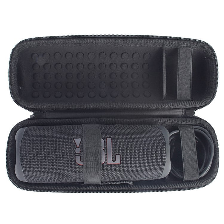 For JBL Flip 6/Flip 5/Flip 4 Portable Shockproof Carrying Case Bluetooth Speaker Storage Bag - Black