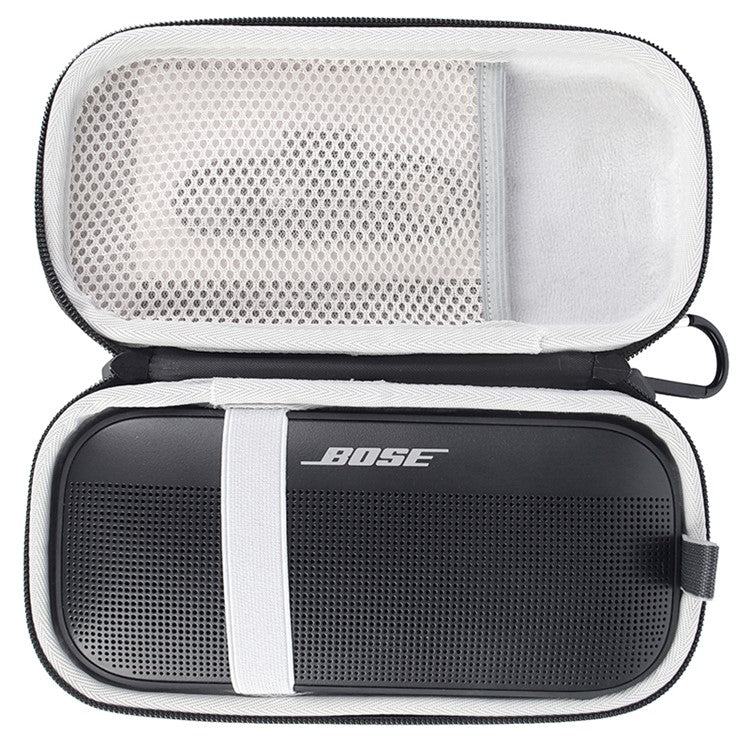 For Bose SoundLink Flex EVA Anti-scratch Bluetooth Speaker Protection Bag Case Travel Storage Bag - Black / Grey