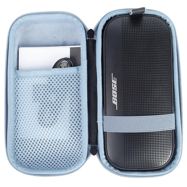 For Bose SoundLink Flex EVA Anti-scratch Bluetooth Speaker Protection Bag Case Travel Storage Bag - Black / Blue