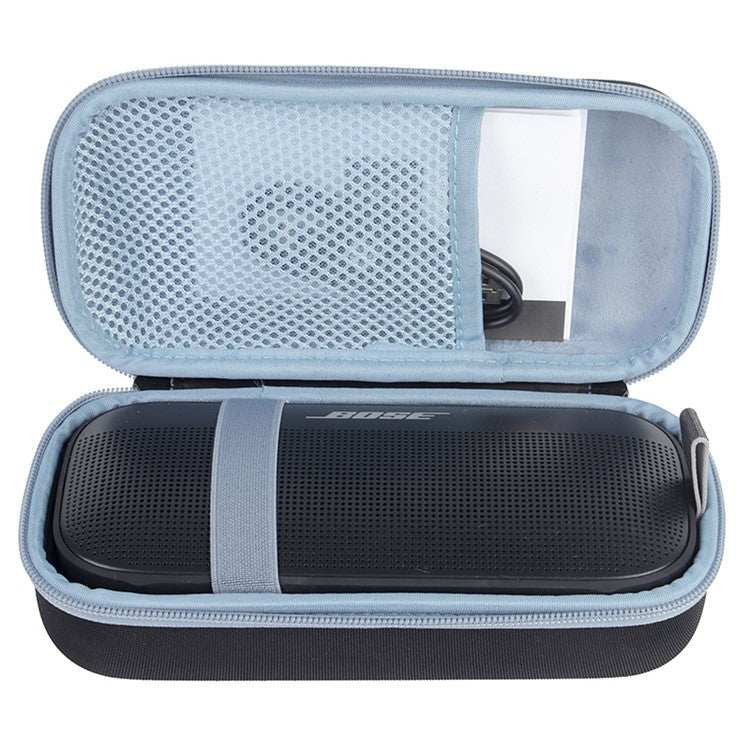 For Bose SoundLink Flex EVA Anti-scratch Bluetooth Speaker Protection Bag Case Travel Storage Bag - Black / Blue